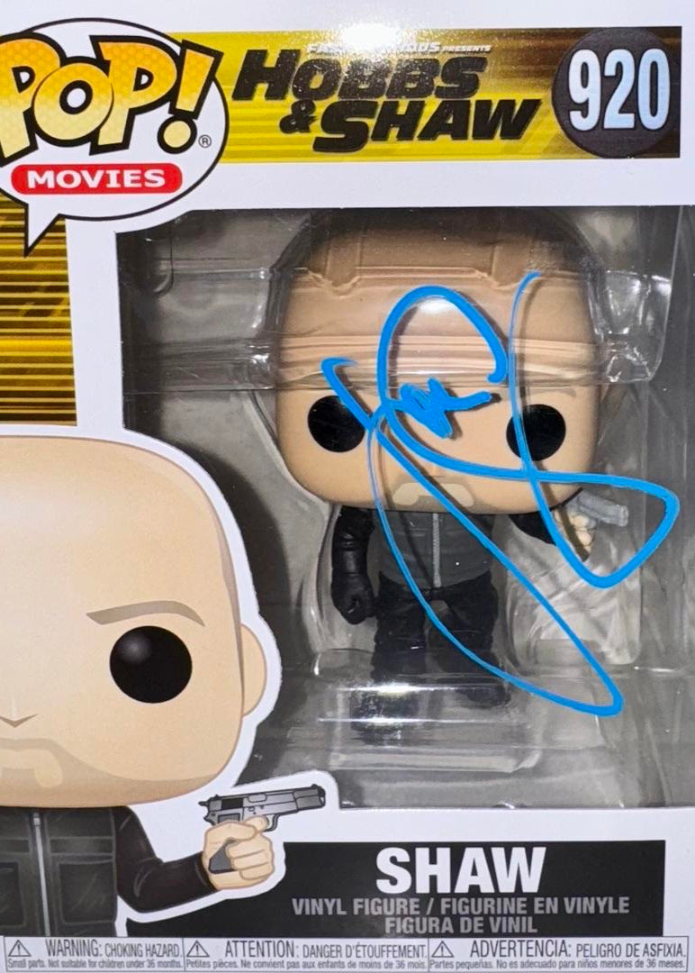 Jason Statham Signed Funko Pop #920 Hobbs & Shaw *RARE* - Beckett COA #2